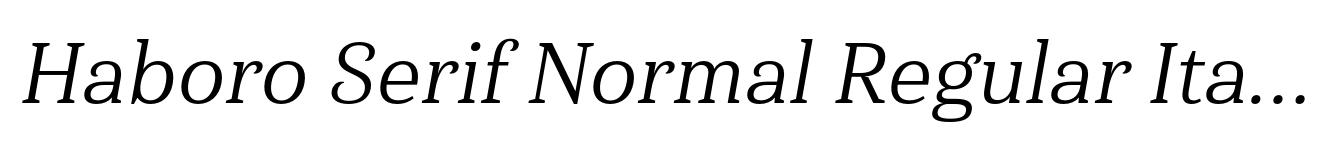 Haboro Serif Normal Regular Italic image